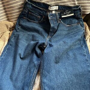 A&F Straight Highrise Jeans